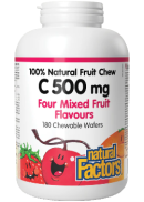 Natural Factors Vitamin C 500mg (Mixed Fruit) Chewable - 180 Wafers