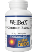 Natural Factors WellBetX Cinnamon Extract 150mg - 60 Caps