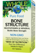 Natural Factors Whole Earth & Sea Pure Food Bone Structure - 60 Tabs