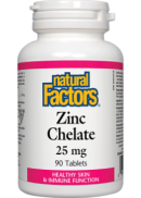 Natural Factors Zinc Chelate 25mg - 90 Tabs