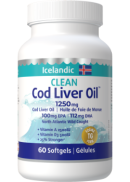 Naturopathic Labs Clean Icelandic Cod Liver Oil 1250mg - 60 Softgels