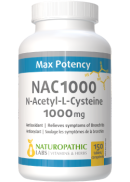 Naturopathic Labs NAC (N-Acetyl-Cysteine) 1,000mg - 150 Tabs