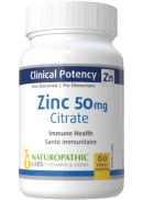 Naturopathic Labs Zinc Citrate 50mg - 60 Tabs
