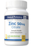 Naturopathic Labs Zinc Citrate 50mg - 60 Tabs
