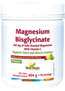 New Roots Magnesium Bisglycinate 200mg (Lemon-Lime) - 454g