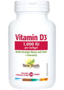 New Roots Vitamin D3 1,000iu - 180 Softgels