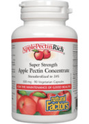 Natural Factors Apple Pectin Rich 500mg - 90 V-Caps