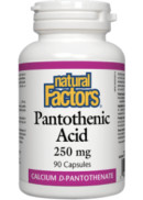 Natural Factors Pantothenic Acid 250mg - 90 Caps