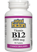 Natural Factors B-12 (Cyanocobalamin) 1,000mcg - 90 Tabs