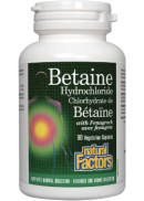 Natural Factors Betaine HCL 500mg - 90 V-Caps