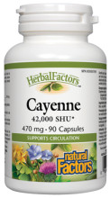 Natural Factors Cayenne 42,000 SHU 470mg - 90 Caps