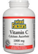 Natural Factors Vitamin C (Calcium Ascorbate) 1,000mg - 180 Caps