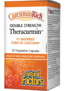 Natural Factors CurcuminRich Theracurmin Double Strength 60mg - 30 V-Caps