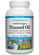 Natural Factors Flaxseed Oil 1,000mg - 180 Softgels