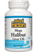 Natural Factors Mega Halibut Liver Oil - 90 Softgels