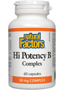 Natural Factors Hi Potency B-Complex 50mg - 60 Caps