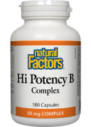 Natural Factors Hi Potency B-Complex 50mg - 180 Caps