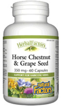 Natural Factors Horse Chestnut & Grape Seed Extract - 60 Caps