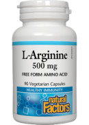 Natural Factors L-Arginine 500mg - 90 V-Caps