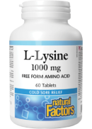 Natural Factors L-Lysine 1,000mg - 60 Tabs