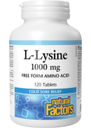Natural Factors L-Lysine 1,000mg - 120 Tabs