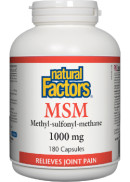Natural Factors MSM 1,000mg - 180 Caps