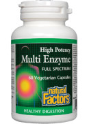Natural Factors Multi Enzyme High Potency - 60 V-Caps