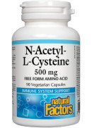 Natural Factors N-Acetyl-L-Cysteine (NAC) 500mg - 90 V-Caps