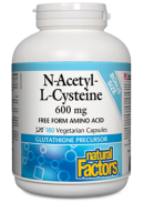 Natural Factors N-Acetyl-L-Cysteine (NAC) 600mg - 180 V-Caps