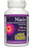 Natural Factors Non-Flushing Niacin 500mg - 90 Caps