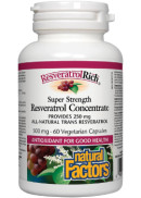 Natural Factors ResveratrolRich Super Strength 500mg - 60 V-Caps