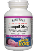 Natural Factors Stress-Relax Extra Strength Tranquil Sleep (Tropical Fruit) - 60 Chew Tabs
