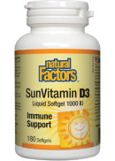 Natural Factors SunVitamin D3 1,000iu - 180 Softgels