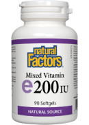 Natural Factors Vitamin E 200iu Mixed Tocopherols - 90 Softgels