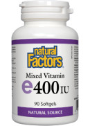 Natural Factors Vitamin E 400iu Mixed Tocopherols - 90 Softgels