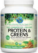 Natural Factors Whole Earth & Sea Pure Food Fermented Organic Protein & Greens (Vanilla Chai) - 656g