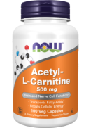 Now Acetyl L-Carnitine 500mg - 100 V-Caps