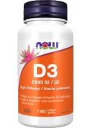 Now Vitamin D3 2,500iu - 180 Softgels