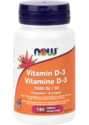 Now Vitamin D3 1,000iu - 180 Chew Tabs