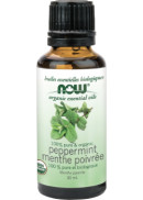 Now Essential Oils Peppermint Oil (Certified Organic) - 30ml