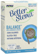 Now Stevia Balance Packets W/ Inulin & Chromium - 100 x 1g