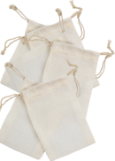 Organic Connections Cotton Drawstring Bags - 6 Bags