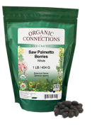 Organic Connections Saw Palmetto Berries (Wild Crafted Whole) - 454g