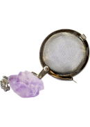 Organic Connections Stainless Tea Ball Mesh With Amethyst Crystal (4.5cm) - 1 Infuser