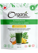 Organic Traditions Supergreens With Turmeric And Probiotics (Pineapple Coconut) - 100g