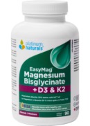 Platinum Naturals EasyMag Magnesium Bisglycinate + D3 & K2 - 90 Softgels