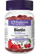 Preferred Nutrition Biotin 10,000mcg (Cherry Pomegranate) - 30 Gummies