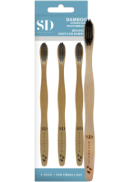 SD Naturals Bamboo Charcoal Toothbrushes - 3pk