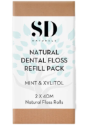 SD Naturals Dental Floss Refill (Mint & Xylitol) - 2 x 40m