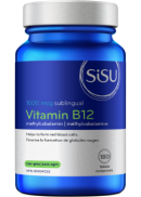 Sisu Vitamin B-12 Methylcobalamin 1,000mcg - 180 Sublingual Tabs